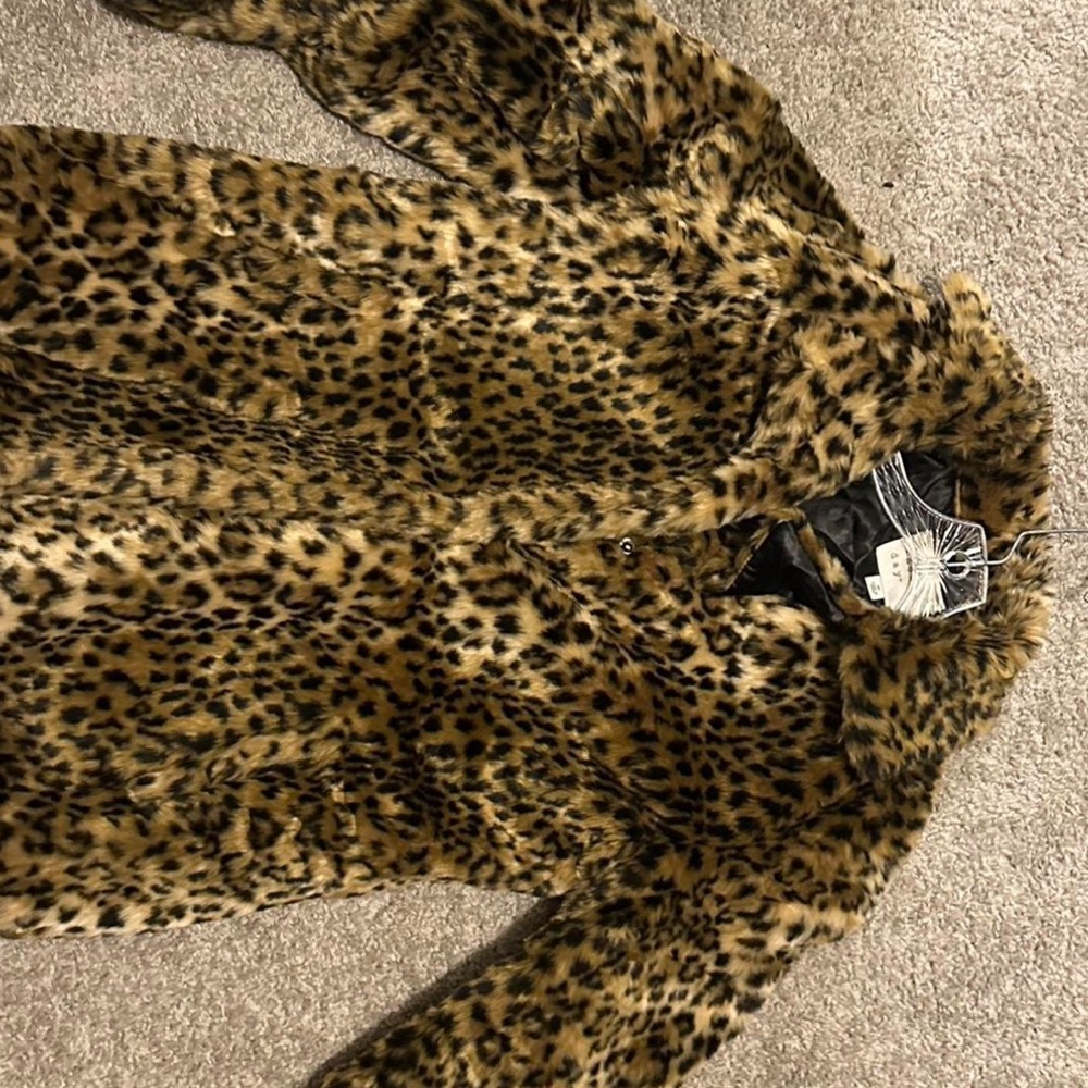 Never worn leopard coat